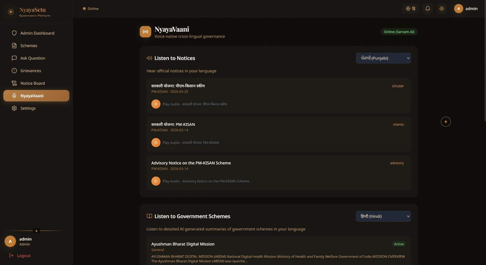 NyayaSetu - Scheme Search & RAG Answer