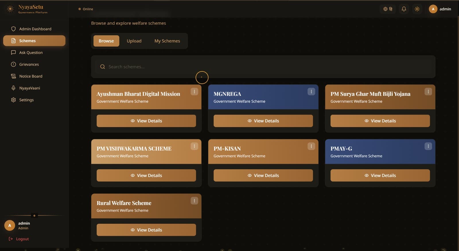 NyayaSetu - Grievance Routing Dashboard